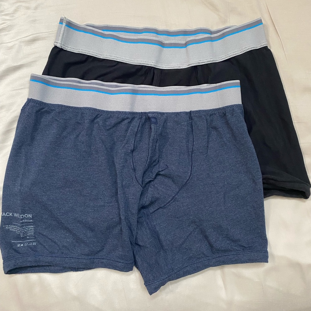 2 Pair Mack Weldon Medium 18 Hour Boxer Briefs